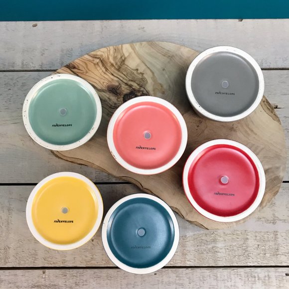 RED ENVELOPE Modern Bud Vases Set Of 6 Conical Colorful Air Plant Succulent Pots - Picture 5 of 7